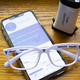 These white frames are used to measure your pupillary distance—a measurement you need to order glasses online.